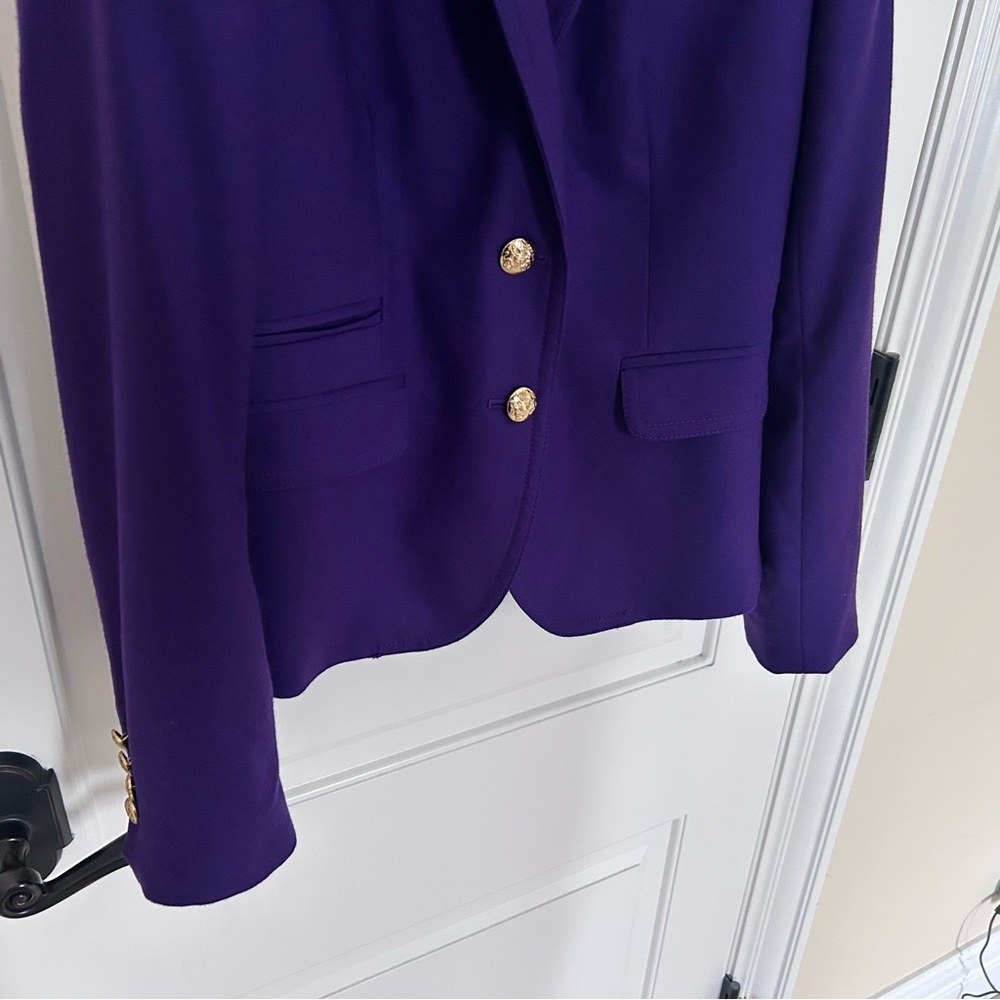 LIKE NEW J. CREW PURPLE WOOL SCHOOLBOY BLAZER (ORIGINAL) - SIZE 2 - Picture 3 of 12